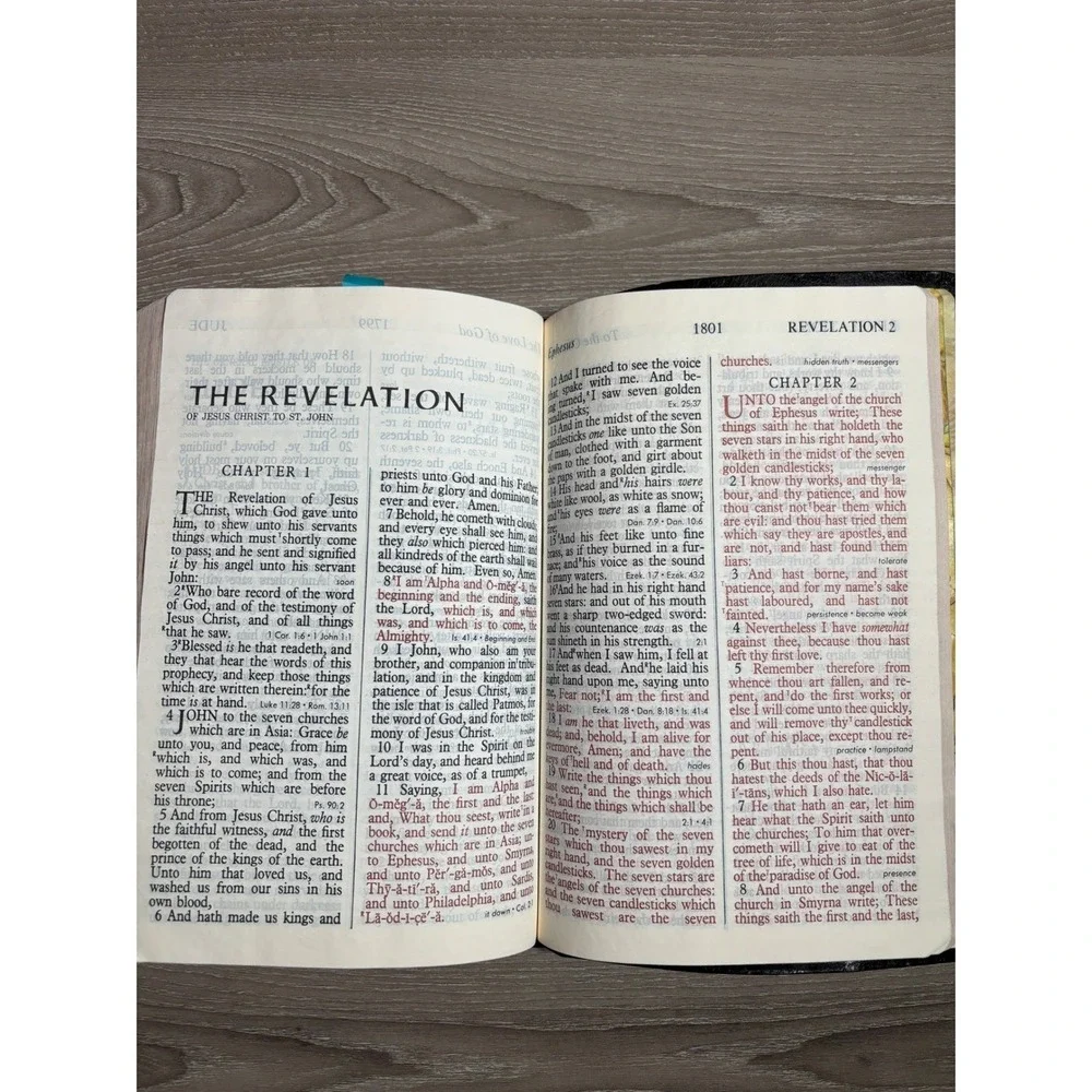 Thomas Nelson KJV Holy Bible Giant Print Red Letter Reference 883C Black Leather